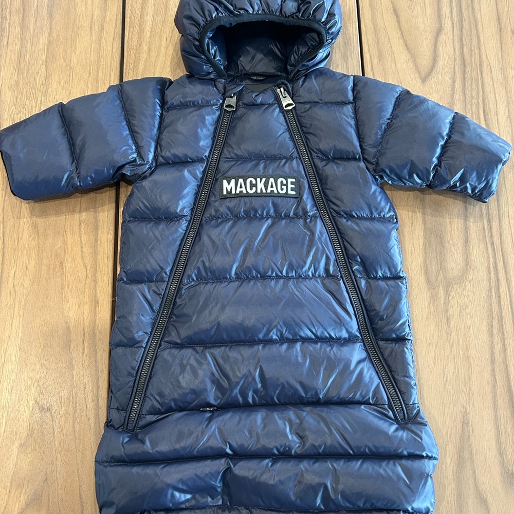 Mackage Navy baby bunting
